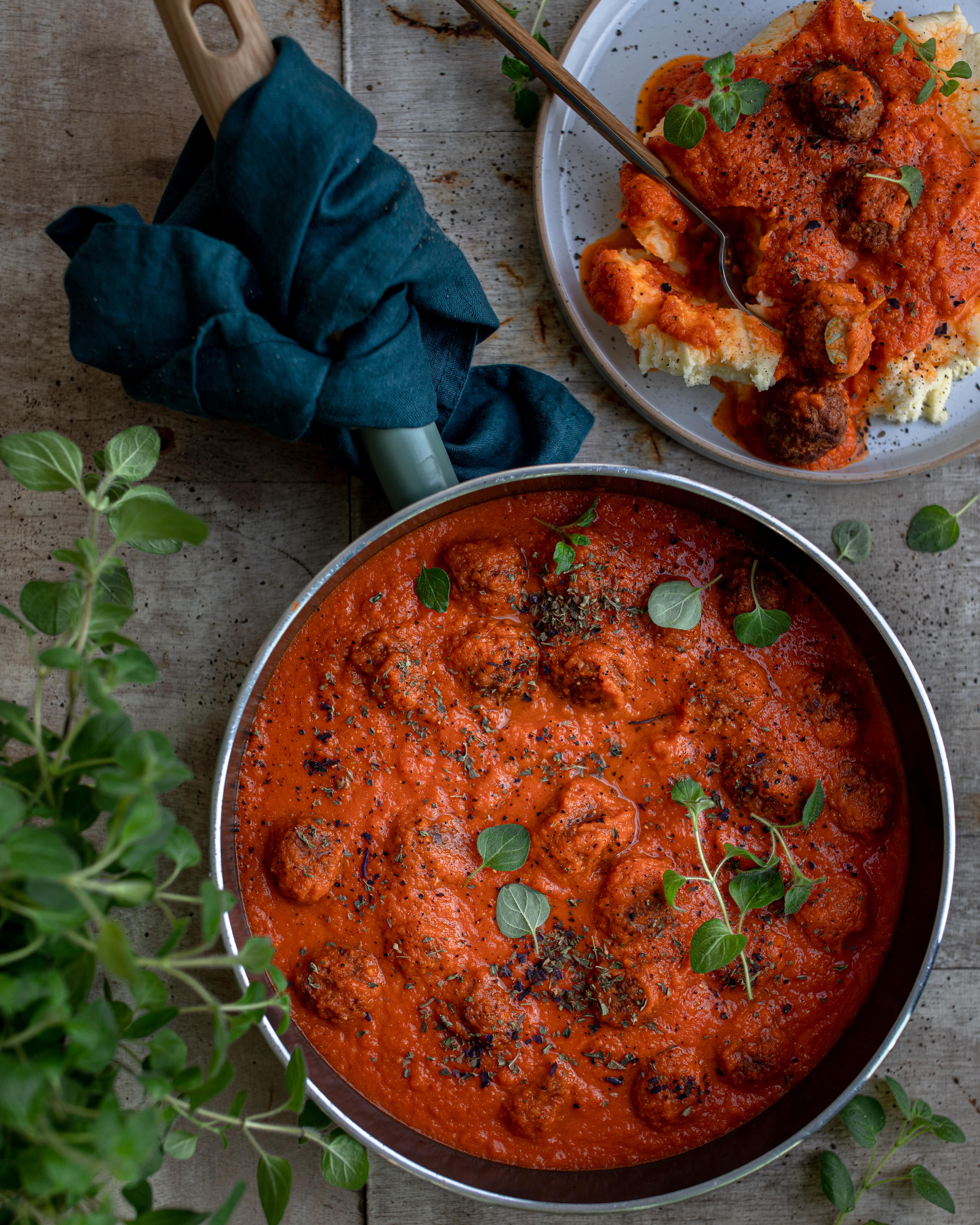 Balletjes In Tomatensaus Met Puree I Garden Gourmet